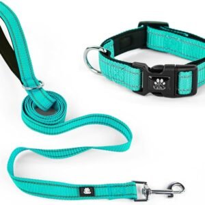 Reflective Dog Collar and Leash Set,Soft Neoprene Pet Collar