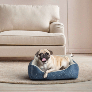Puppy Dog Bed, Plush Bolster Dog for Small Dogs